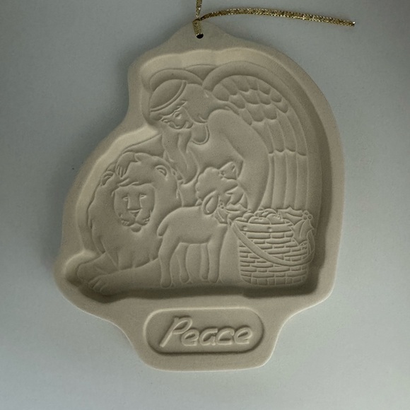 Vintage Longaberger Pottery cookie mold. Peace 1993. - Picture 2 of 4